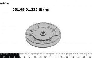 081.08.01.220 З/Ч Шкив